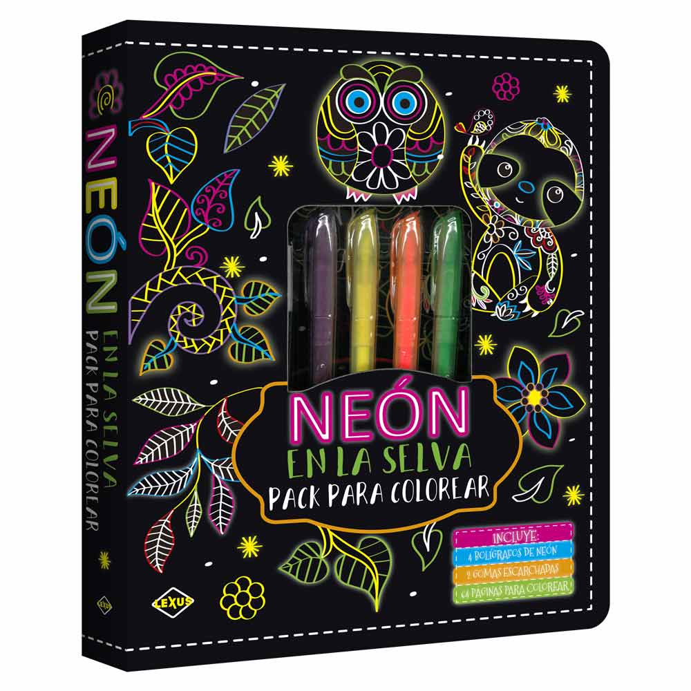 Neón En la Selva pack para Colorear