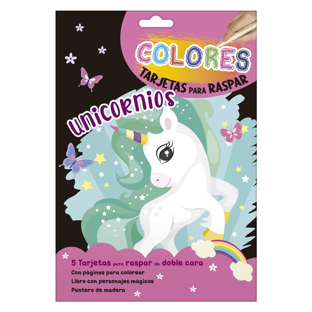 Unicornios - Tarjetas para Raspar