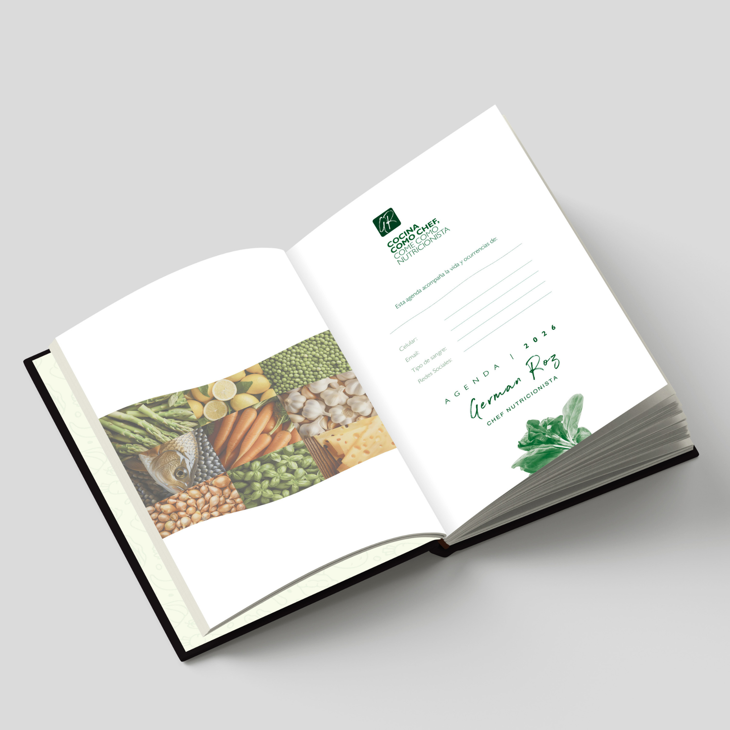 PREVENTA - AGENDA 2026 Germán Roz - "Cocina como Chef. Come como nutricionista"